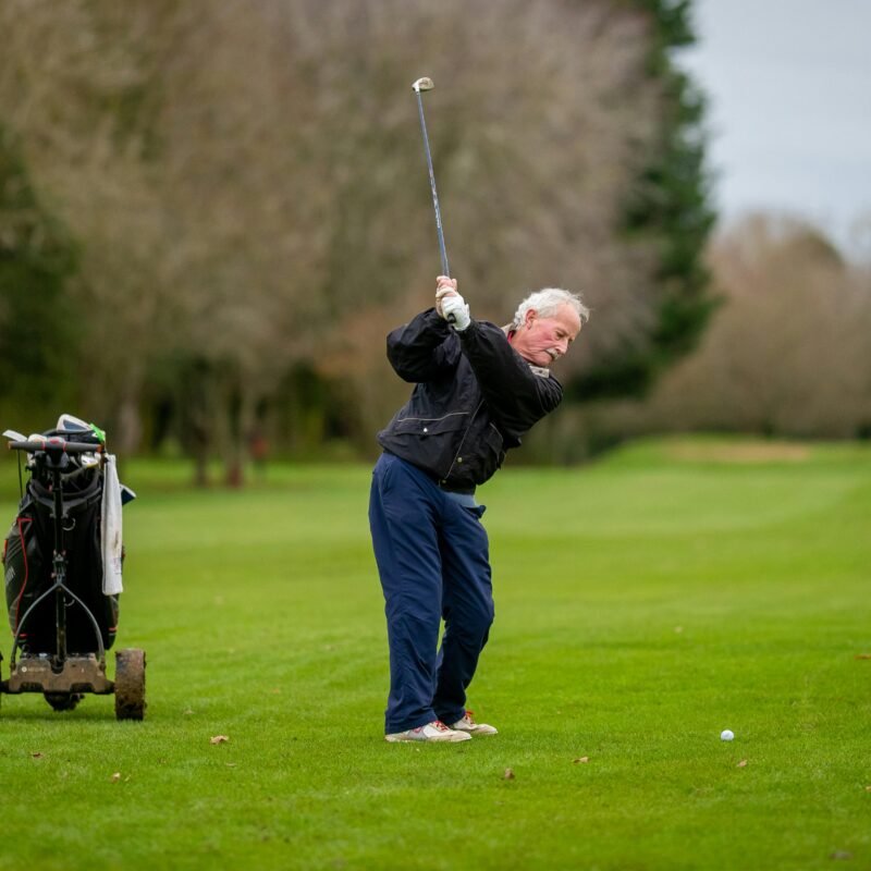 Portable electric golf caddy with multi-terrain wheels for smooth ride