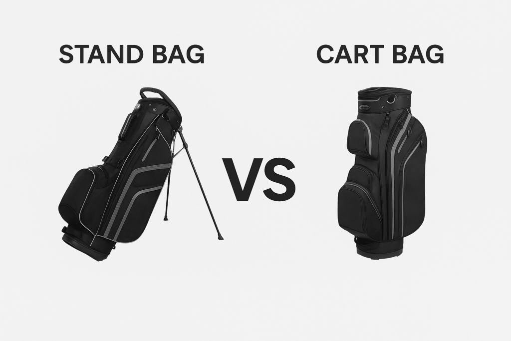 golf bag on trolley