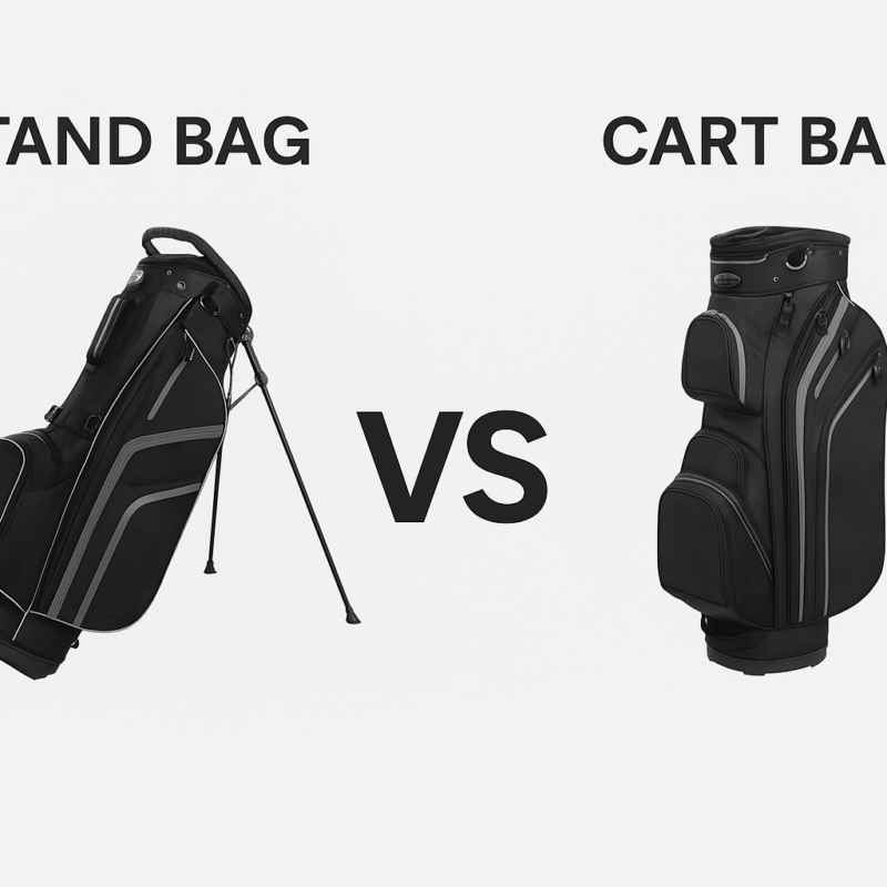 golf bag on trolley