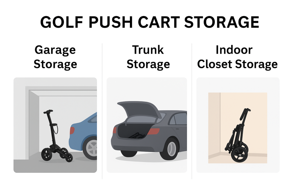 Golf Push Cart Storage